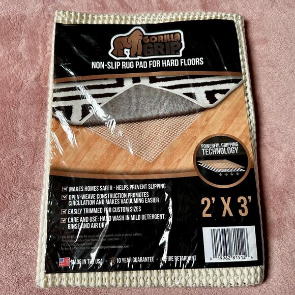 Gorilla Grip Non-Slip Rug Pad For Hard Floors - 2'x3' New in Package - Picture 1 of 4